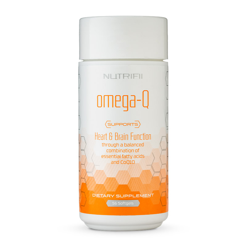 Nutrifii Omega Q The Ultimate blend of (coenzyme Q10) CoQ10 and Omega Fatty acids for supporting heart and brain func