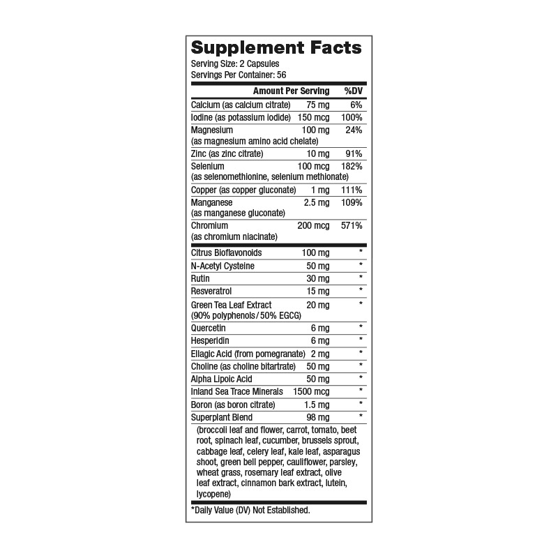 Optimal M Supplement Facts