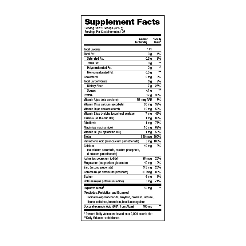 Purenourish Natural Supplement Facts